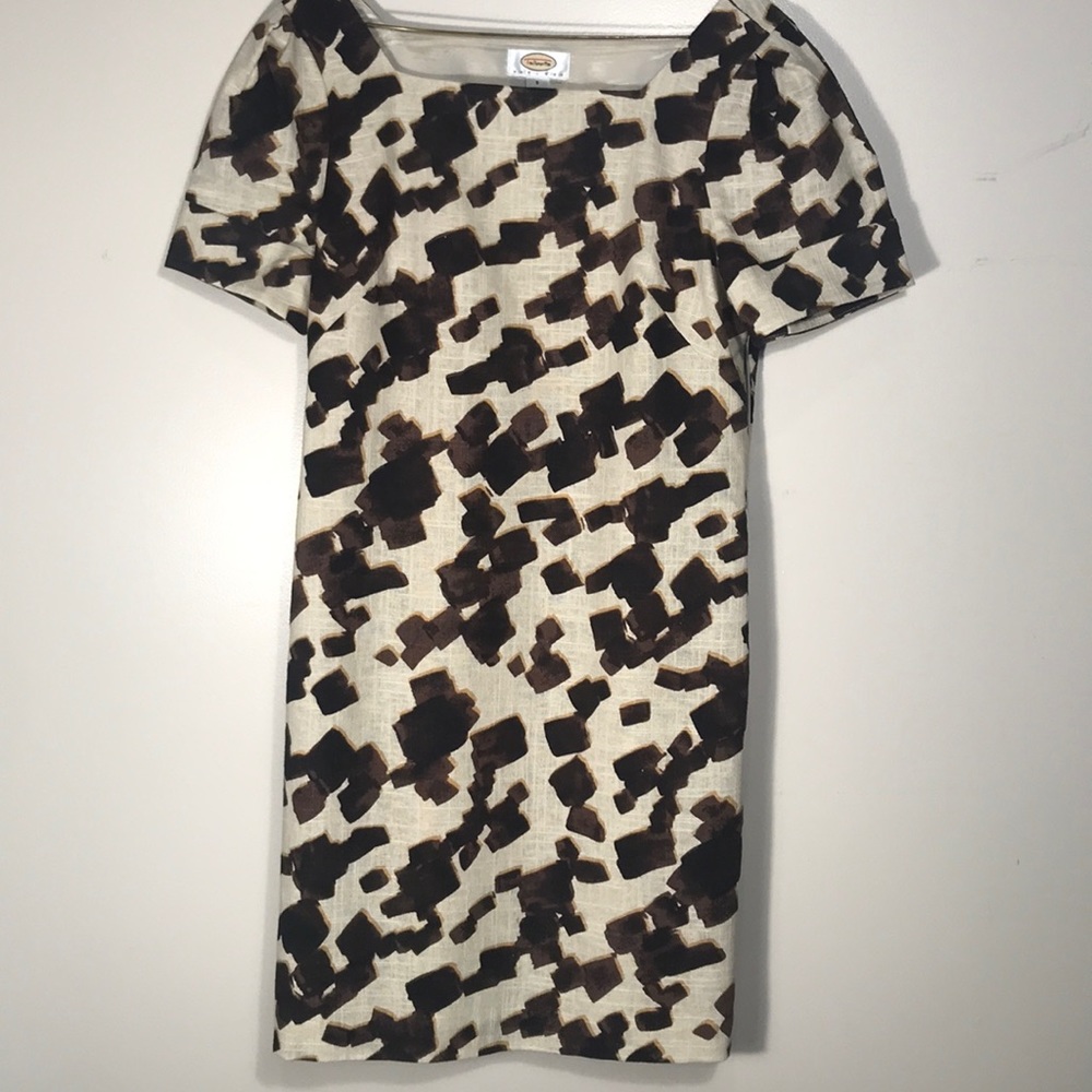 Talbots linen print dress